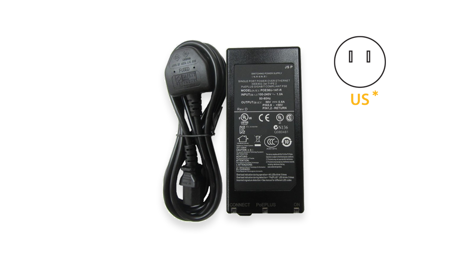 Peplink 802.3af/at PoE injector with US power cord